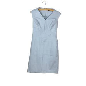 Banana Republic Ice Blue Sleeveless Sheath Dress Size 6Wedding Guest Occasion